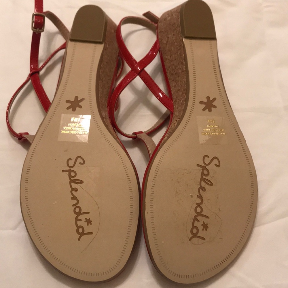 Red t-strap sanders - Picture 3 of 5